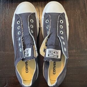 Converse Chuck Taylor All Star Canvas Slip Ons -NO LACE - BLACK - W8 /M6 - NIB